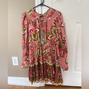 FARM Rio Multicolor Floral Long Sleeve Dress